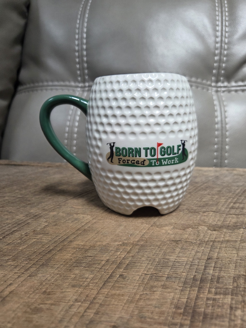 Oak Patch Gifts "Born To Golf, Forced To Work" Novelty Golf Ceramic Mug ~ Bin 1G